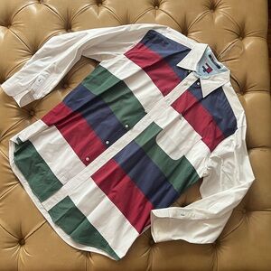 Vintage Tommy Hilfiger Multicolor Striped Button Down Shirt
